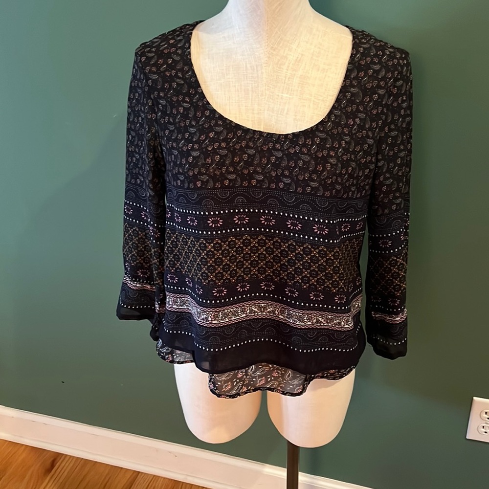 BOHO style " Patrons of peace" top  Size‎ Small.